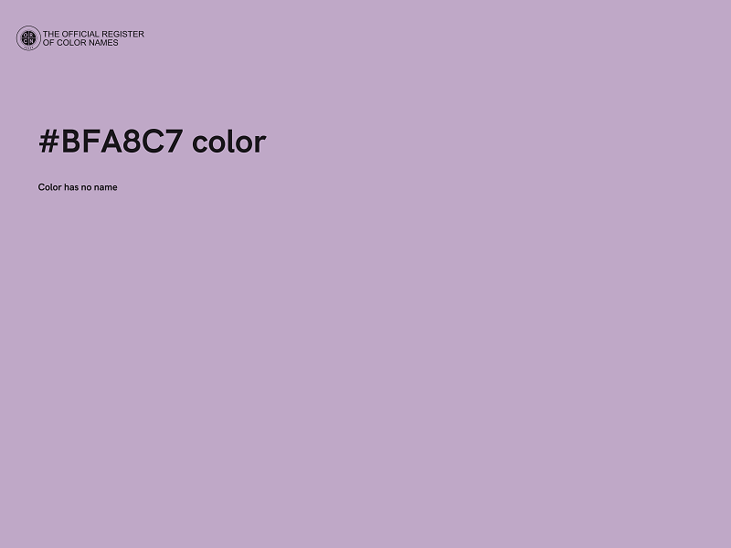 #BFA8C7 color image