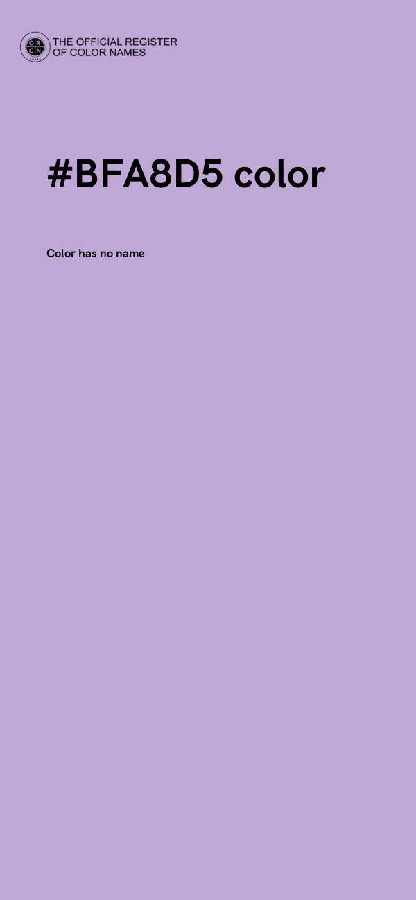 #BFA8D5 color image