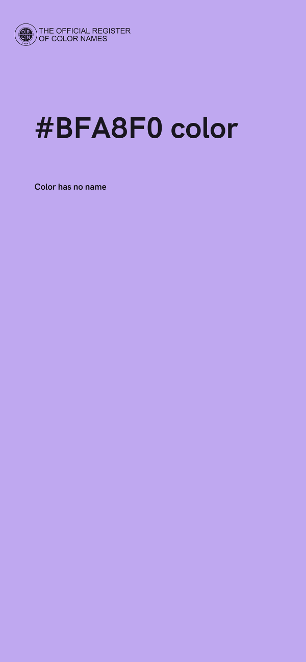 #BFA8F0 color image
