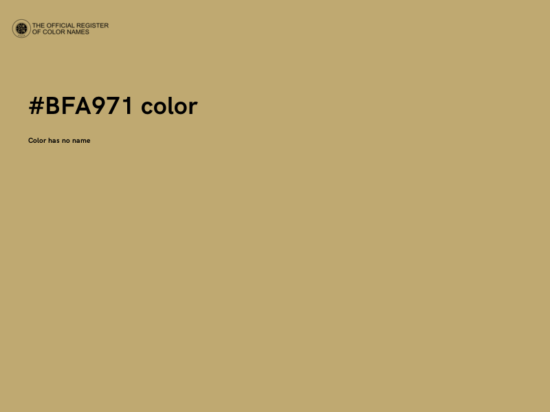 #BFA971 color image