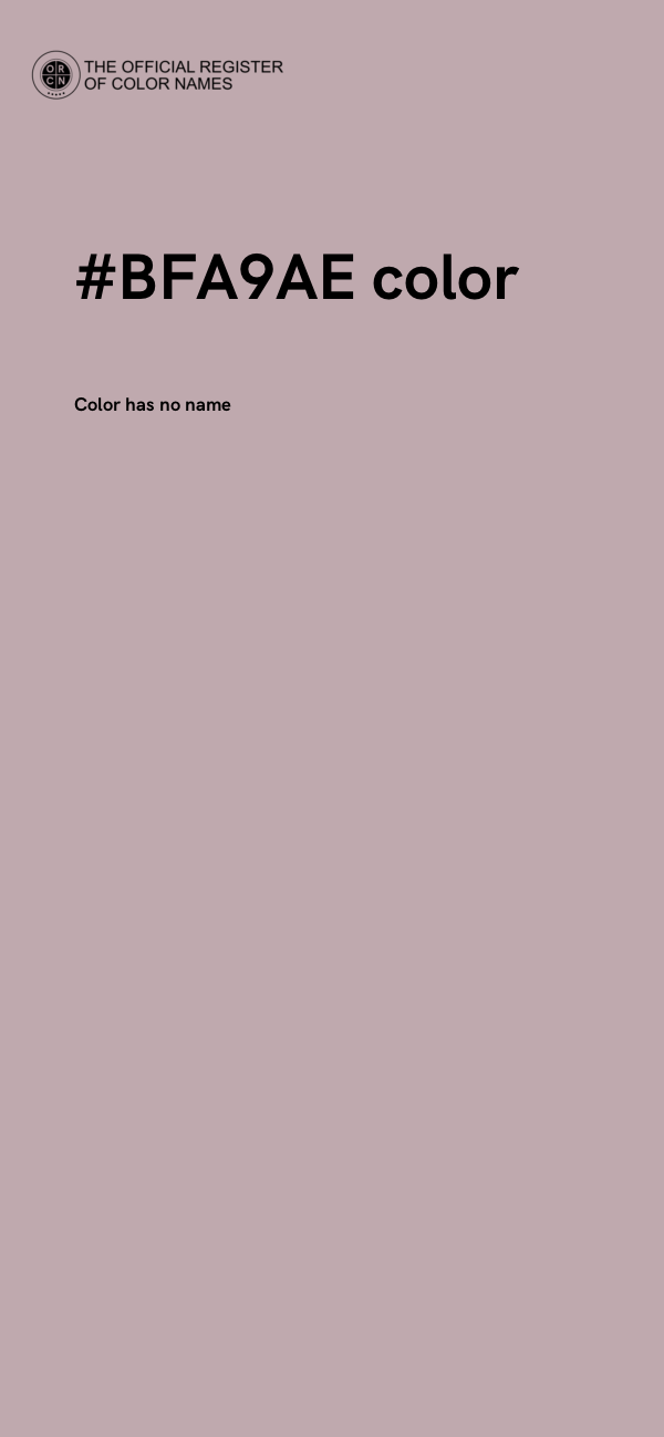 #BFA9AE color image