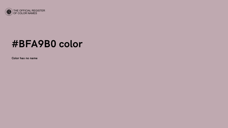 #BFA9B0 color image