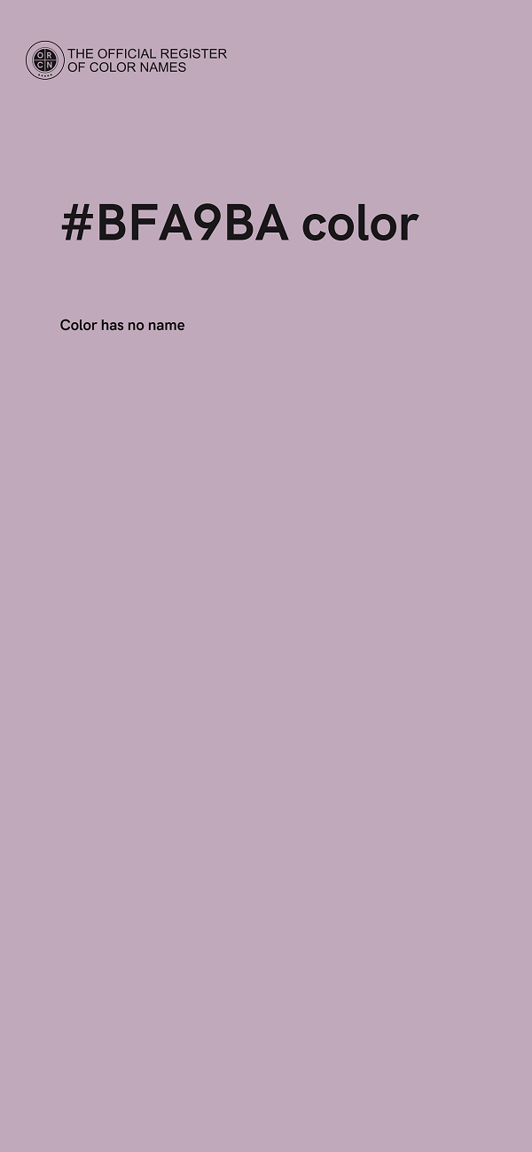 #BFA9BA color image