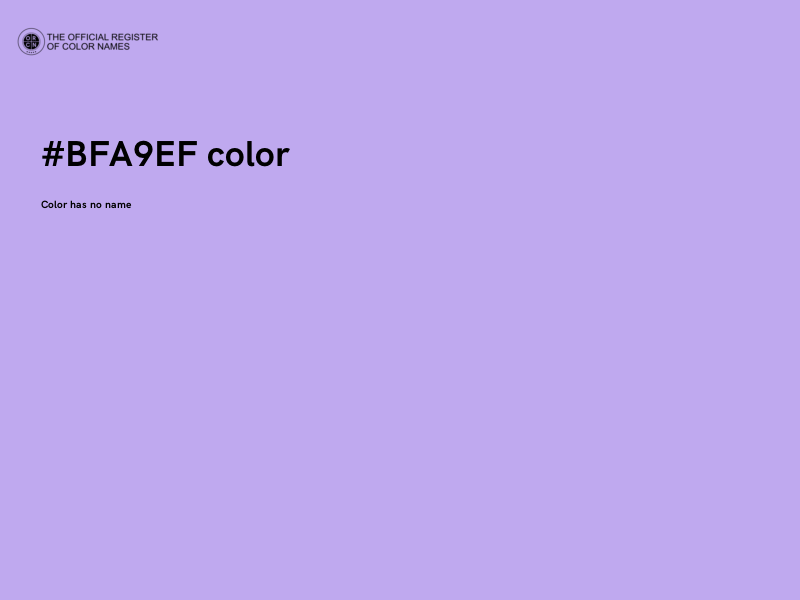 #BFA9EF color image