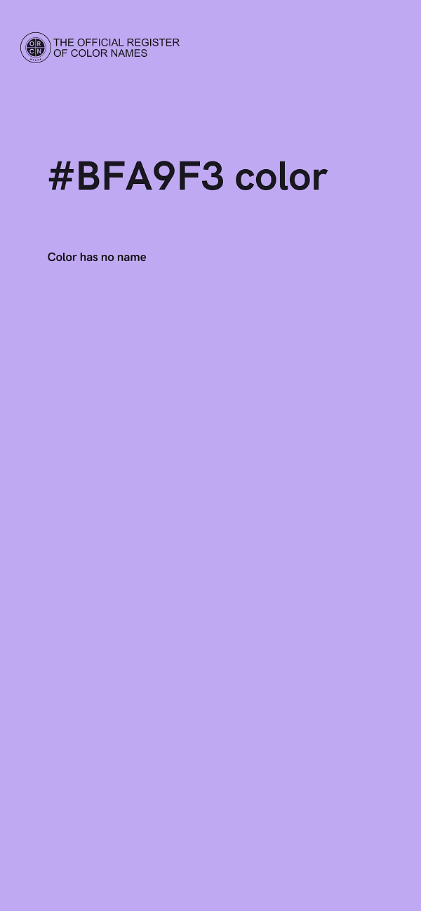 #BFA9F3 color image