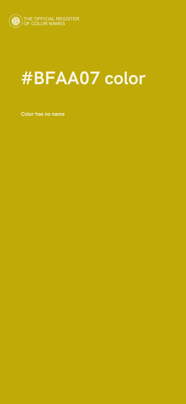 #BFAA07 color image