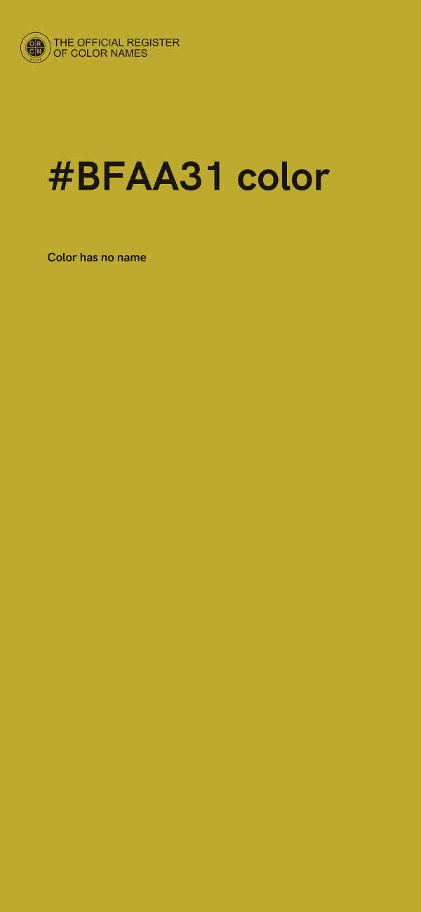 #BFAA31 color image