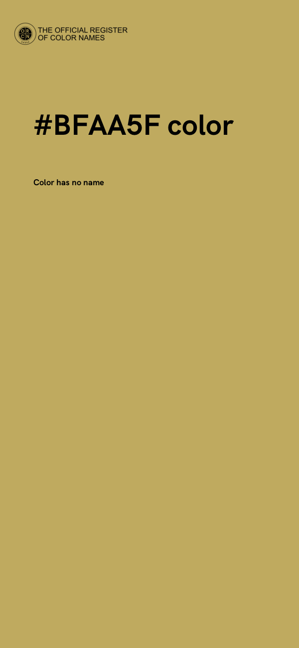 #BFAA5F color image