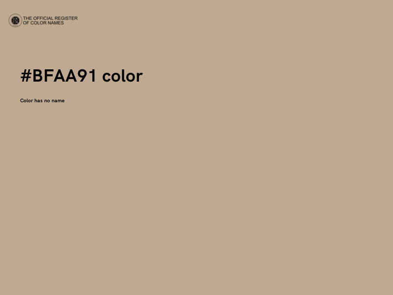 #BFAA91 color image