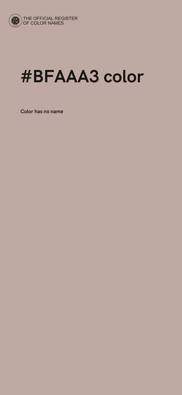 #BFAAA3 color image