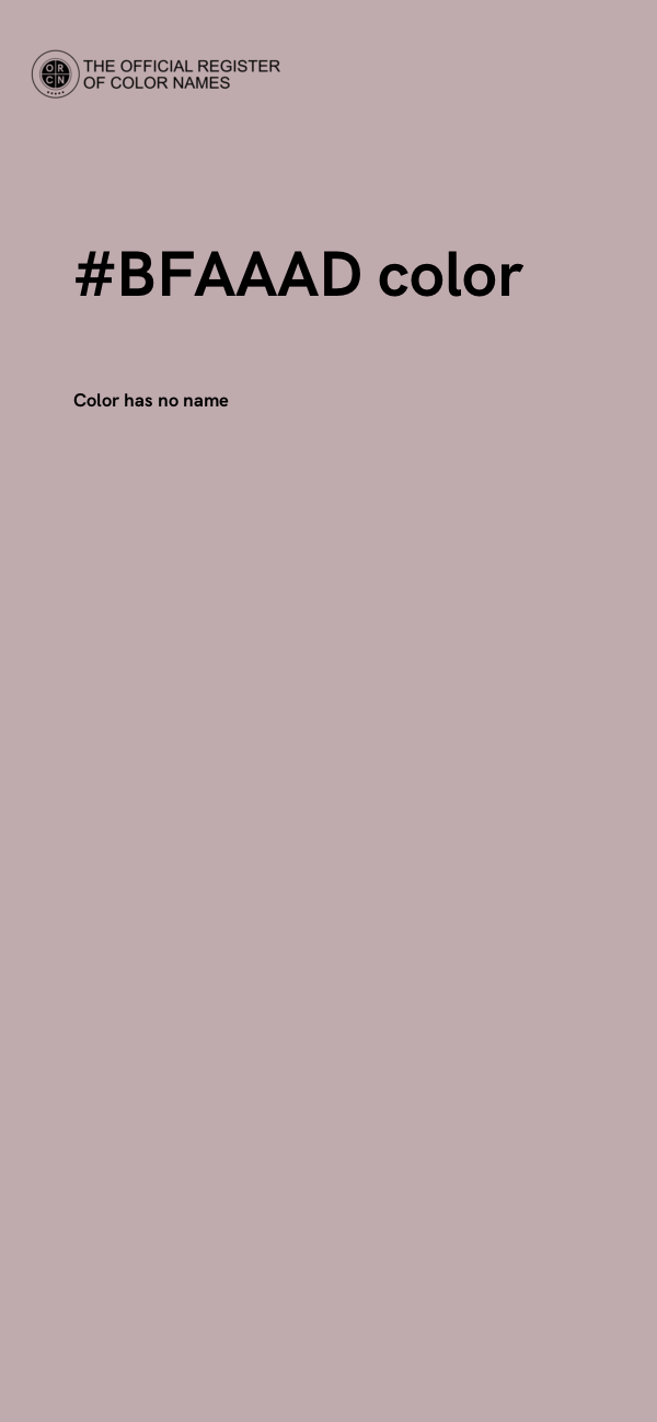 #BFAAAD color image