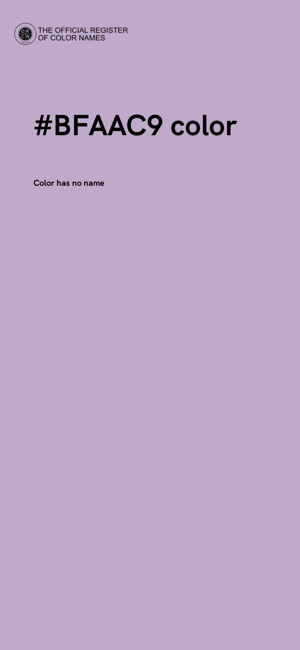 #BFAAC9 color image
