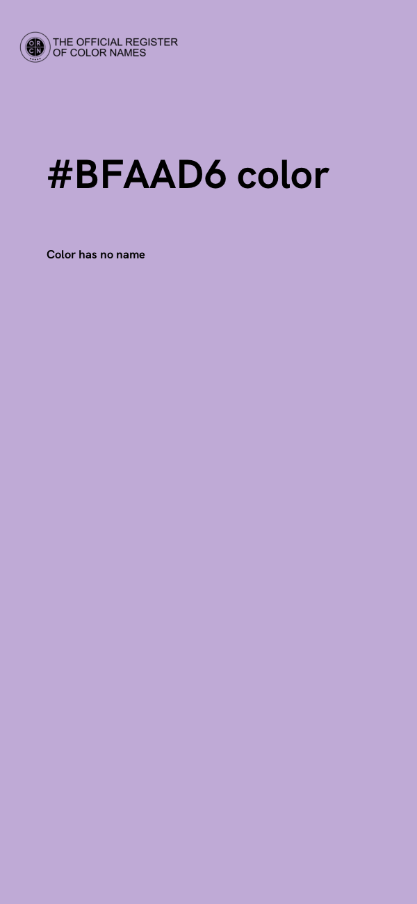 #BFAAD6 color image