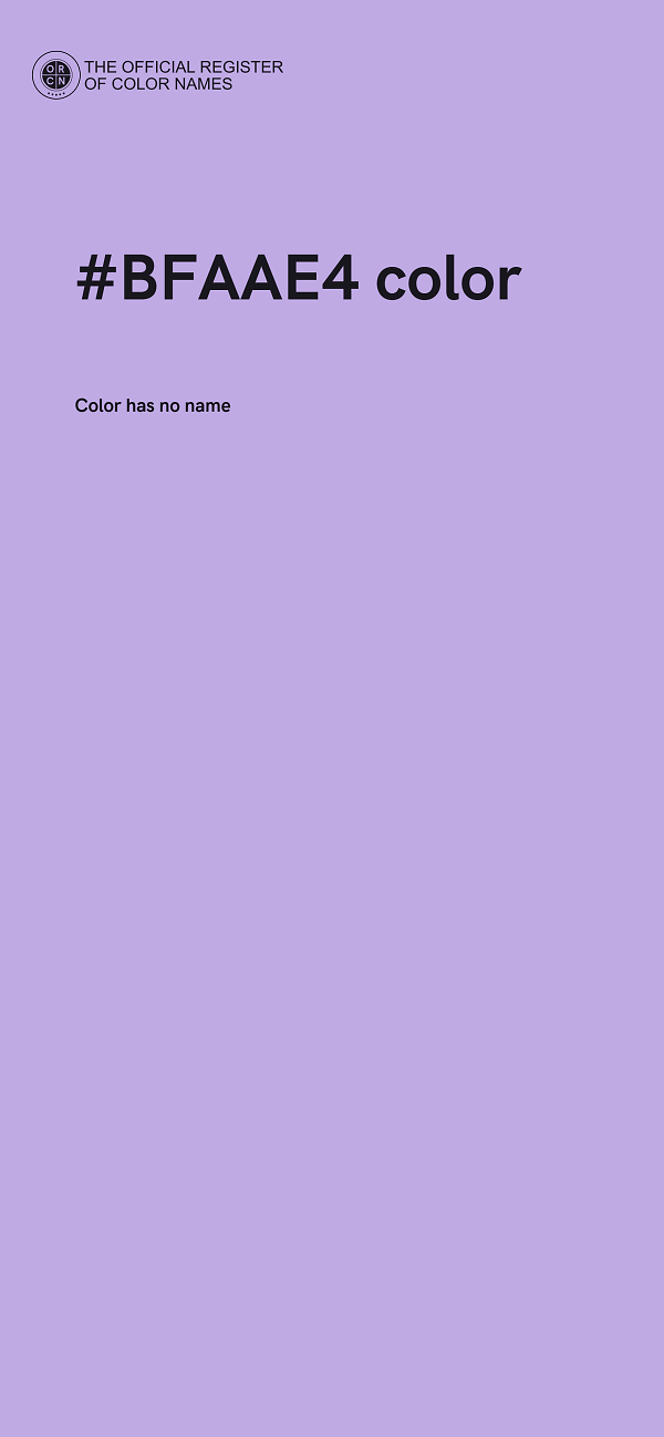 #BFAAE4 color image