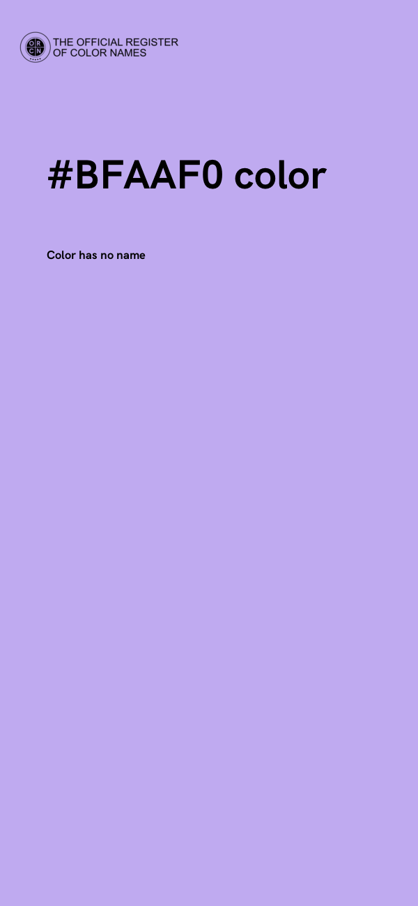 #BFAAF0 color image