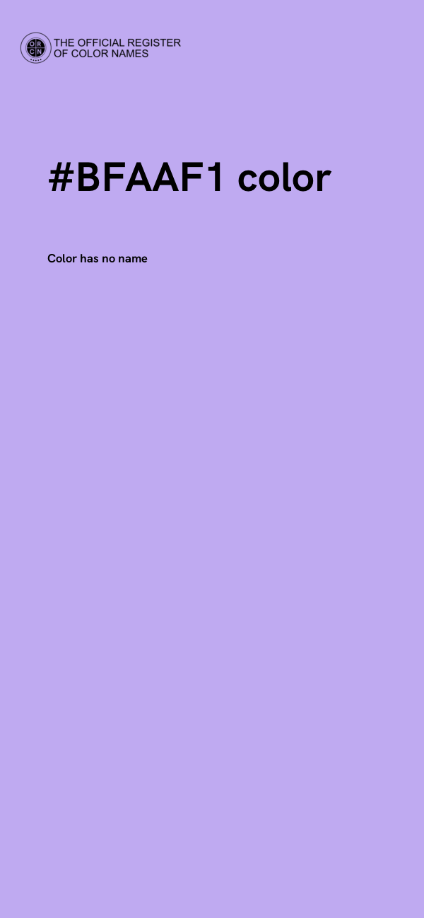 #BFAAF1 color image
