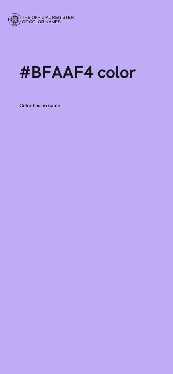 #BFAAF4 color image