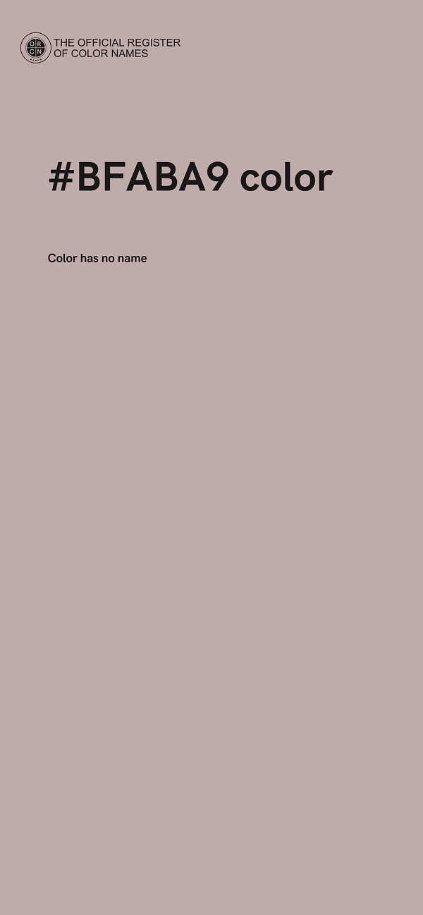 #BFABA9 color image