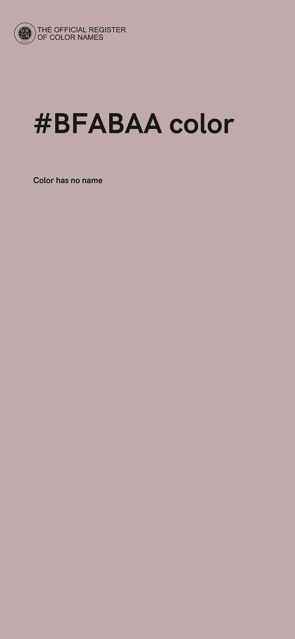 #BFABAA color image