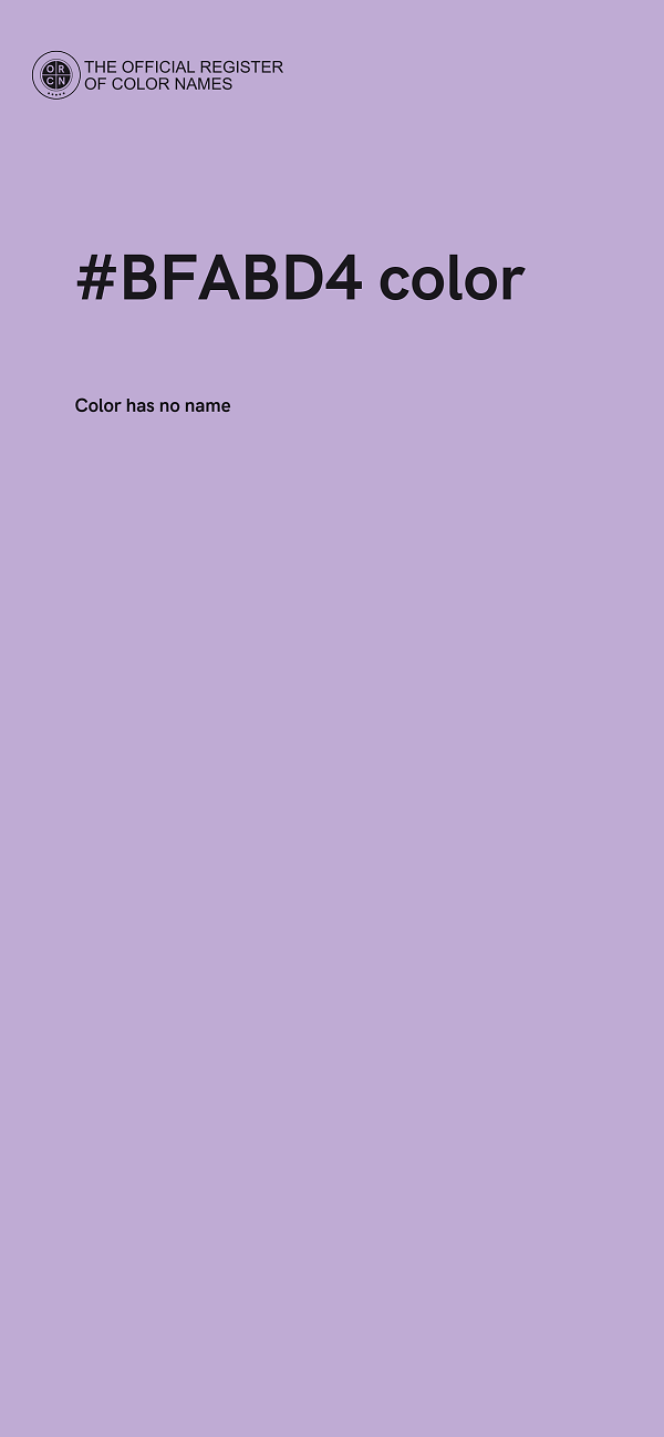 #BFABD4 color image