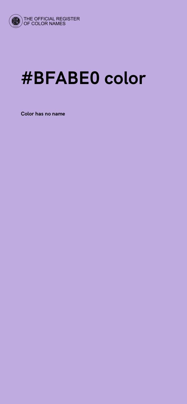 #BFABE0 color image