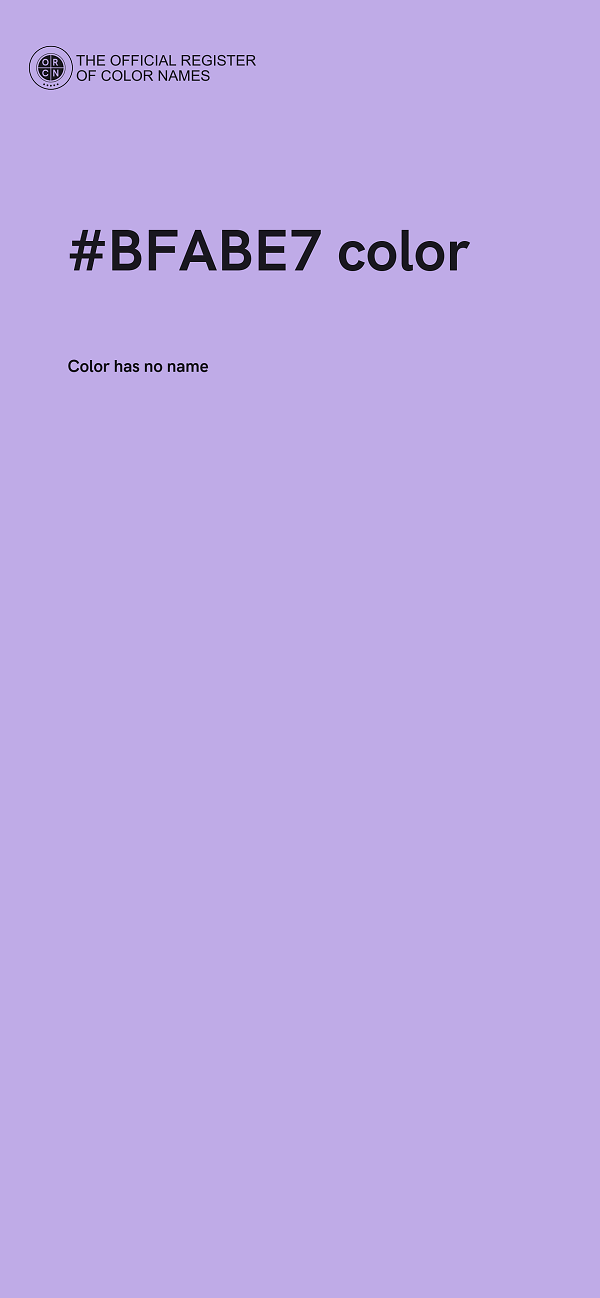 #BFABE7 color image