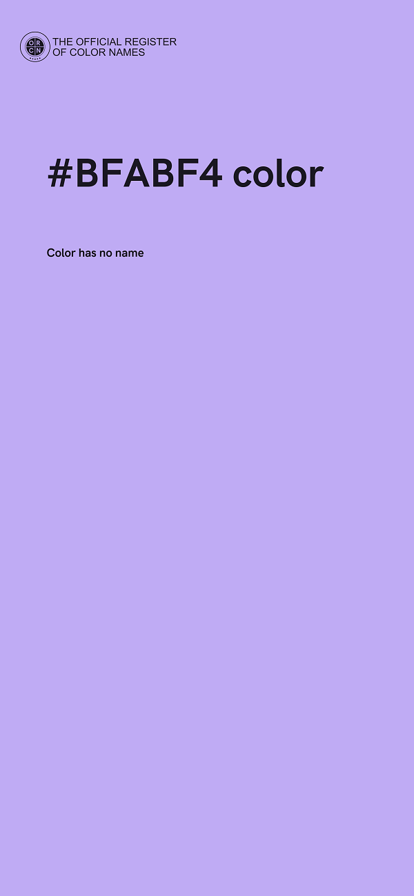 #BFABF4 color image