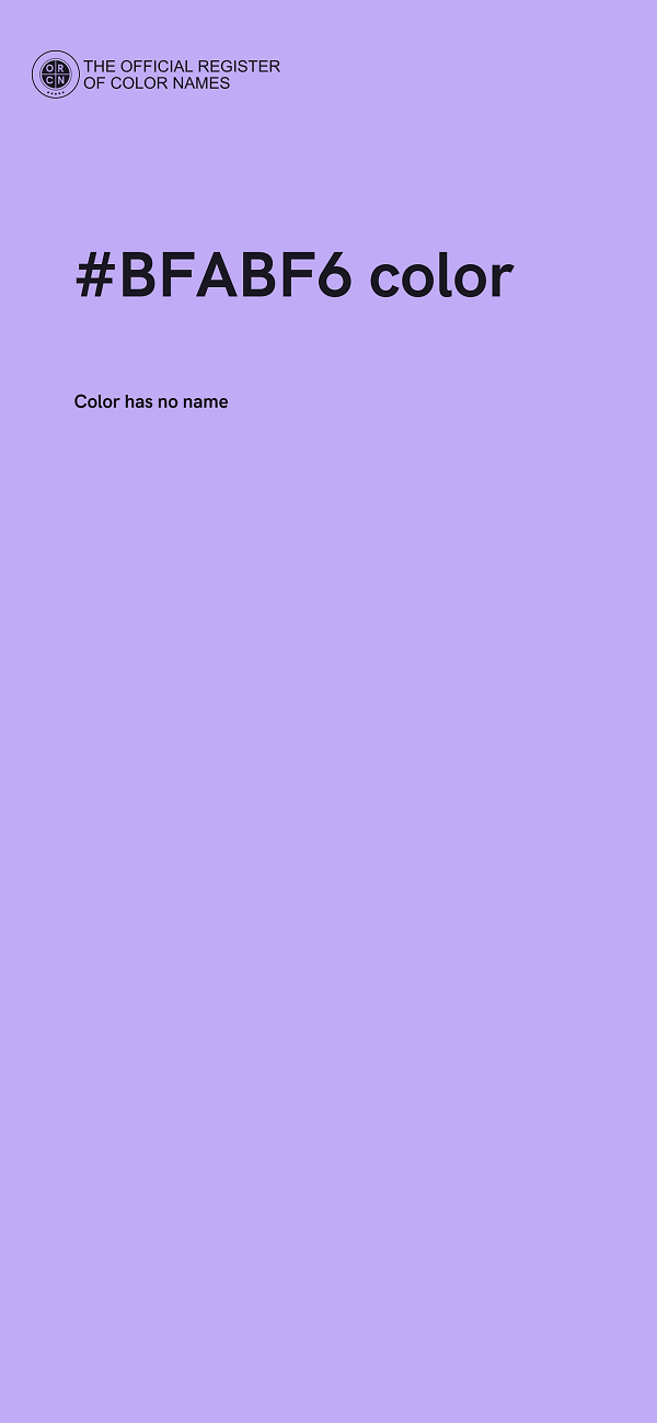 #BFABF6 color image