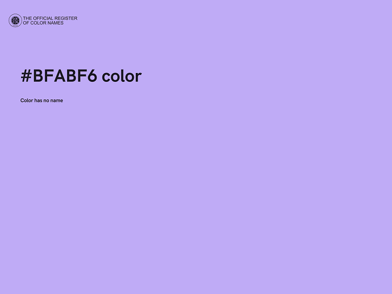 #BFABF6 color image