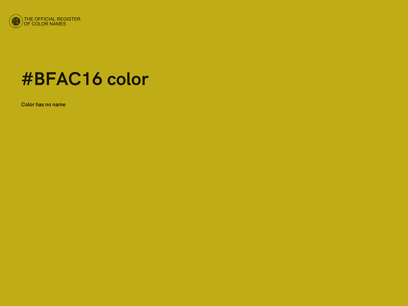 #BFAC16 color image