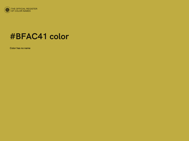 #BFAC41 color image