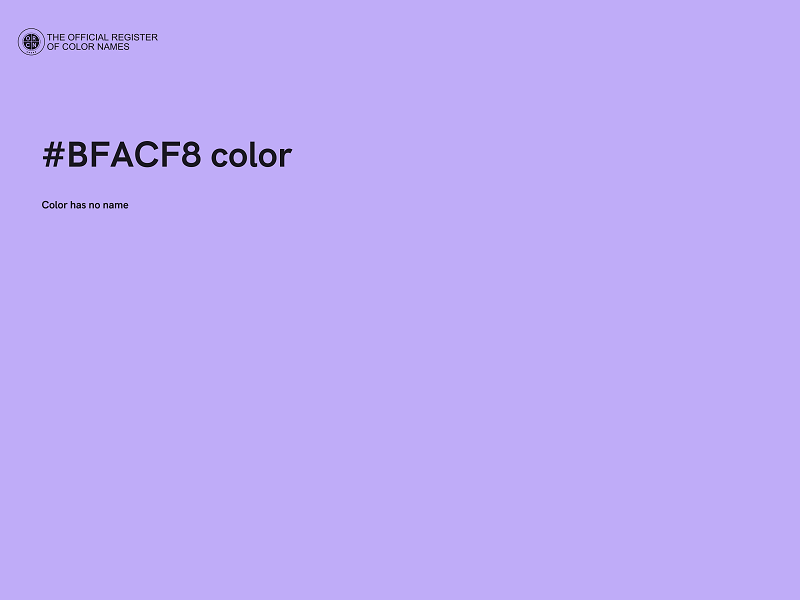 #BFACF8 color image