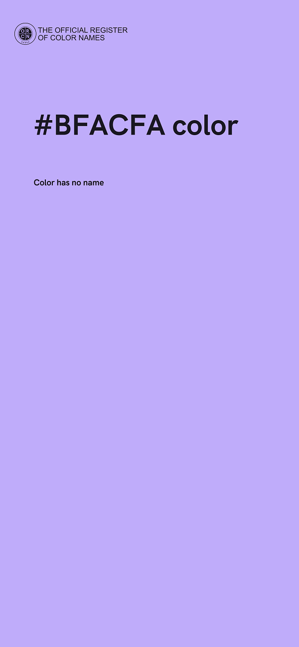 #BFACFA color image
