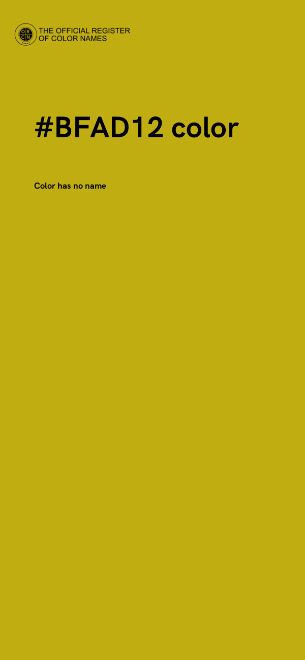 #BFAD12 color image