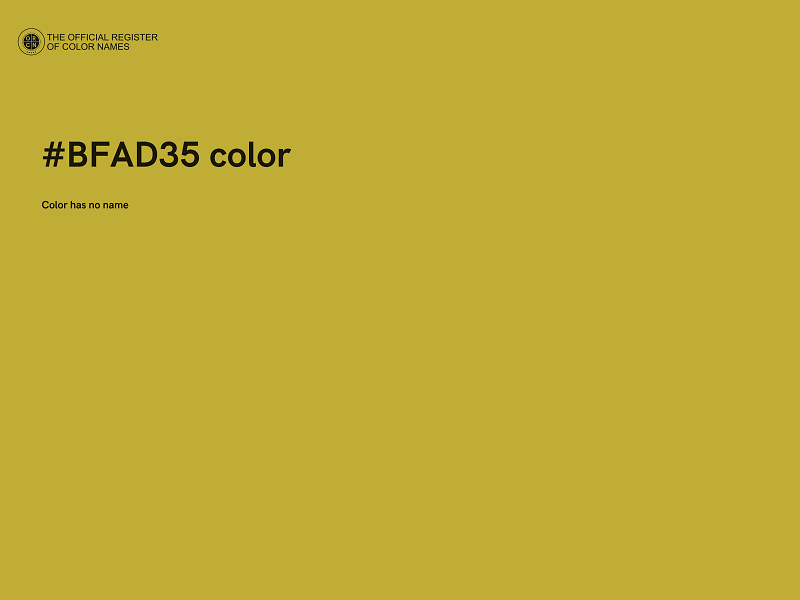 #BFAD35 color image