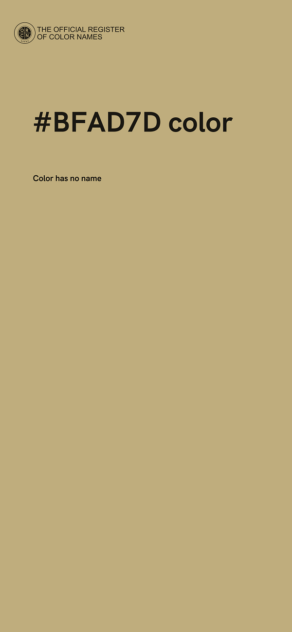 #BFAD7D color image