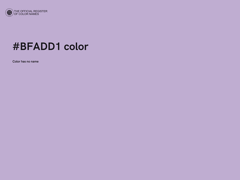 #BFADD1 color image