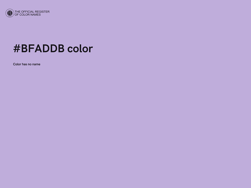 #BFADDB color image