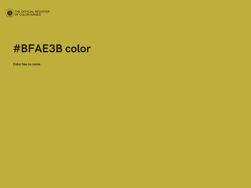 #BFAE3B color image