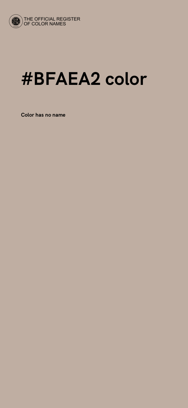 #BFAEA2 color image