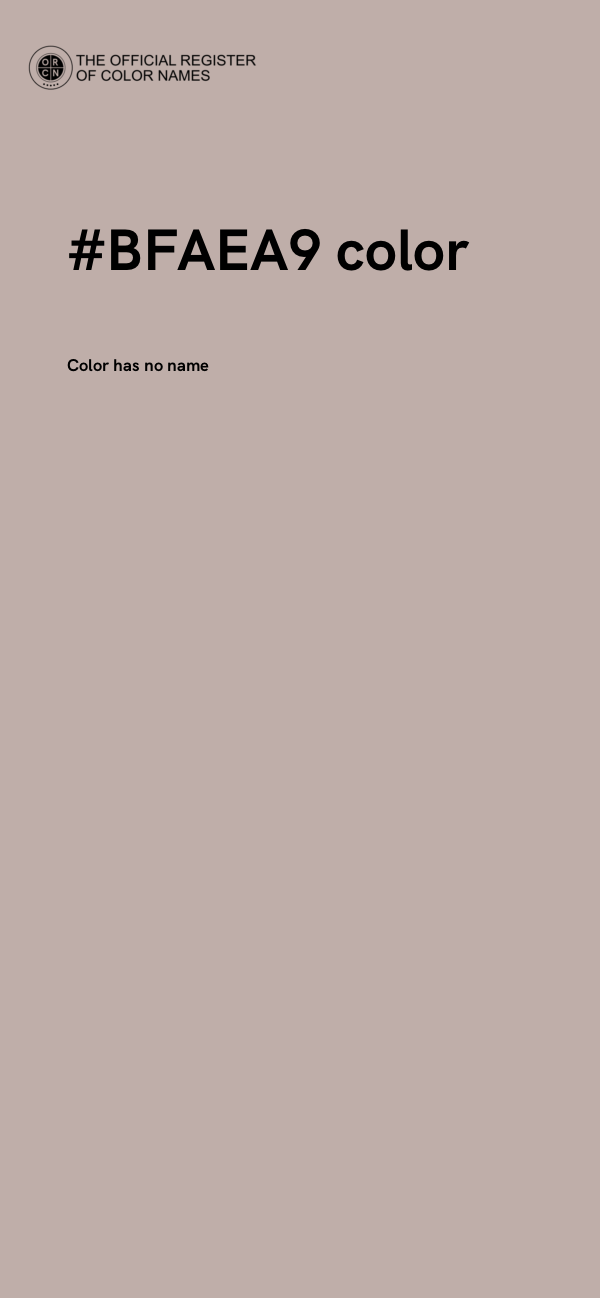 #BFAEA9 color image