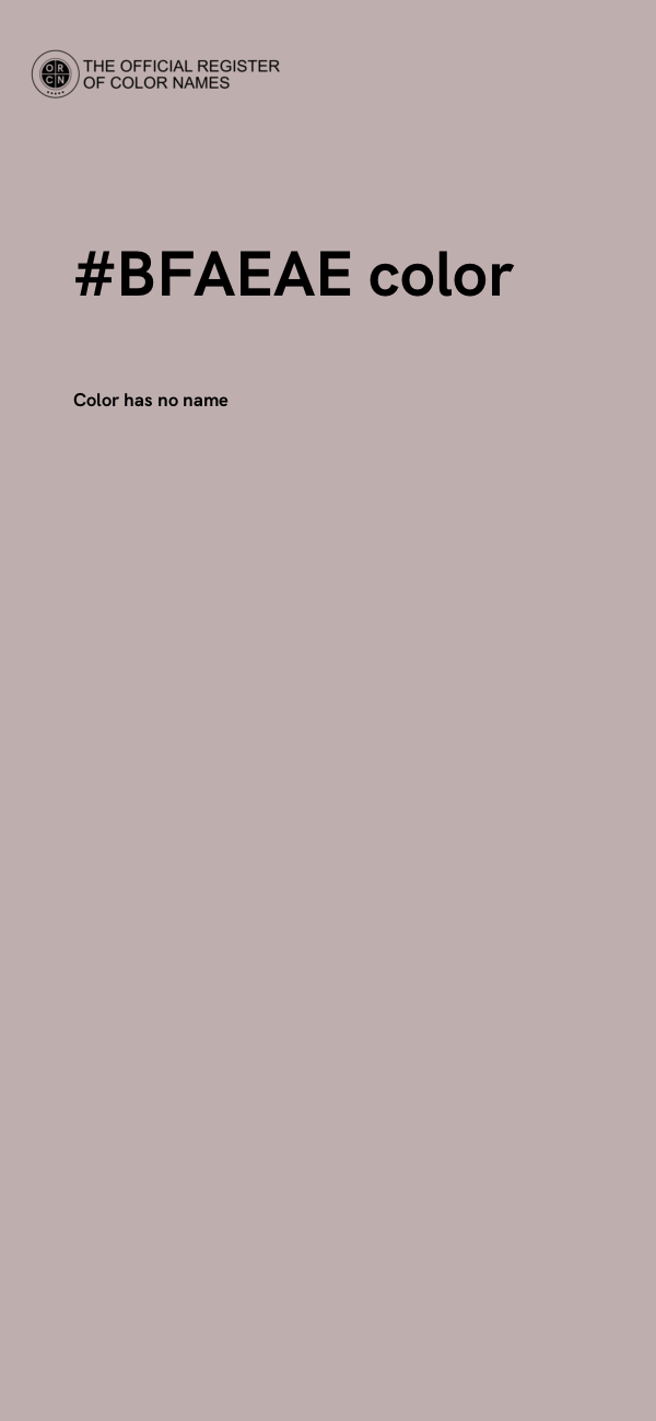 #BFAEAE color image