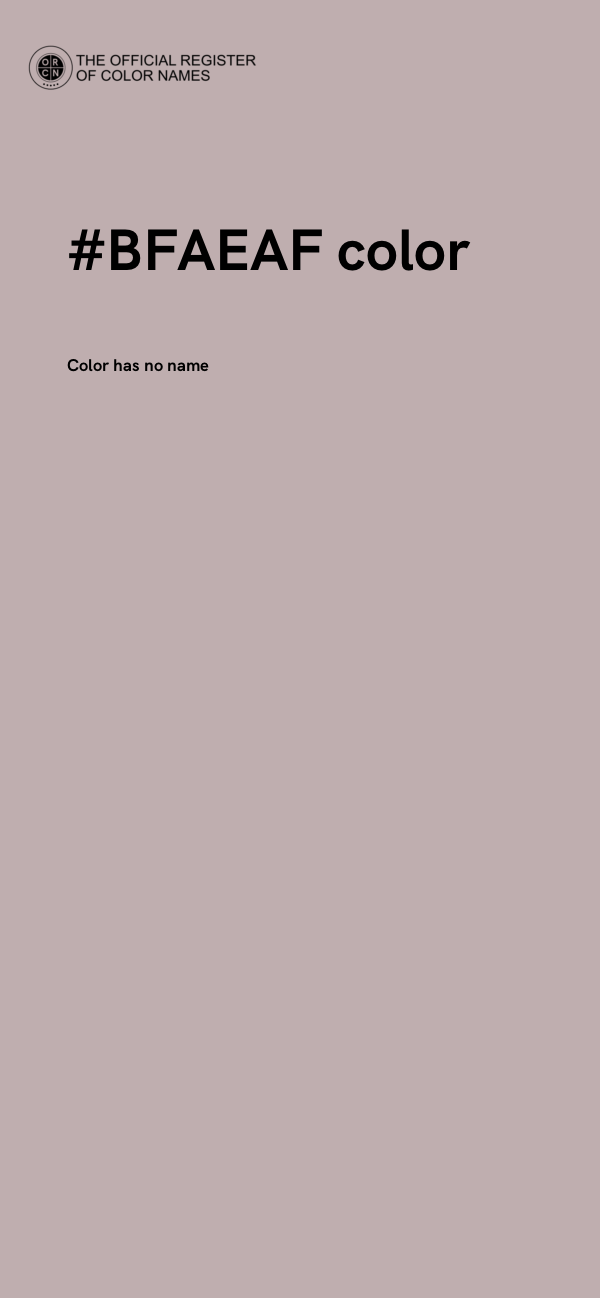 #BFAEAF color image