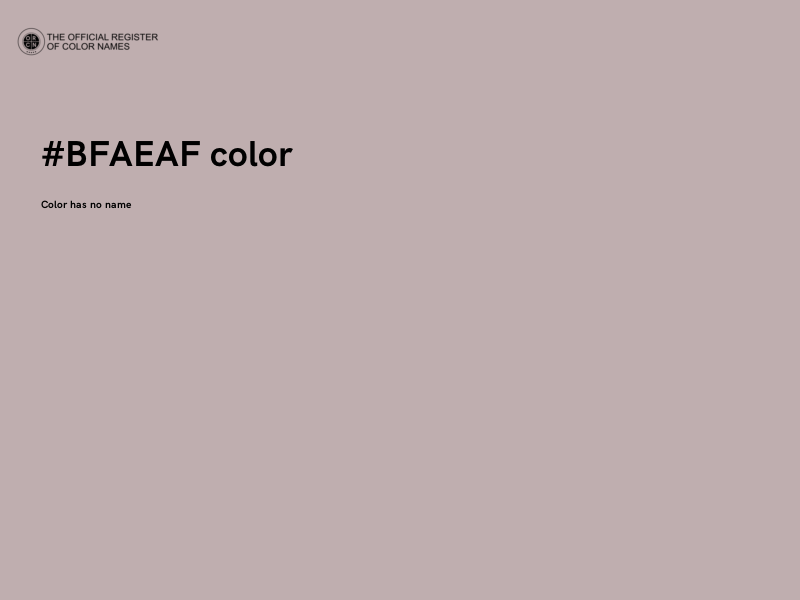 #BFAEAF color image