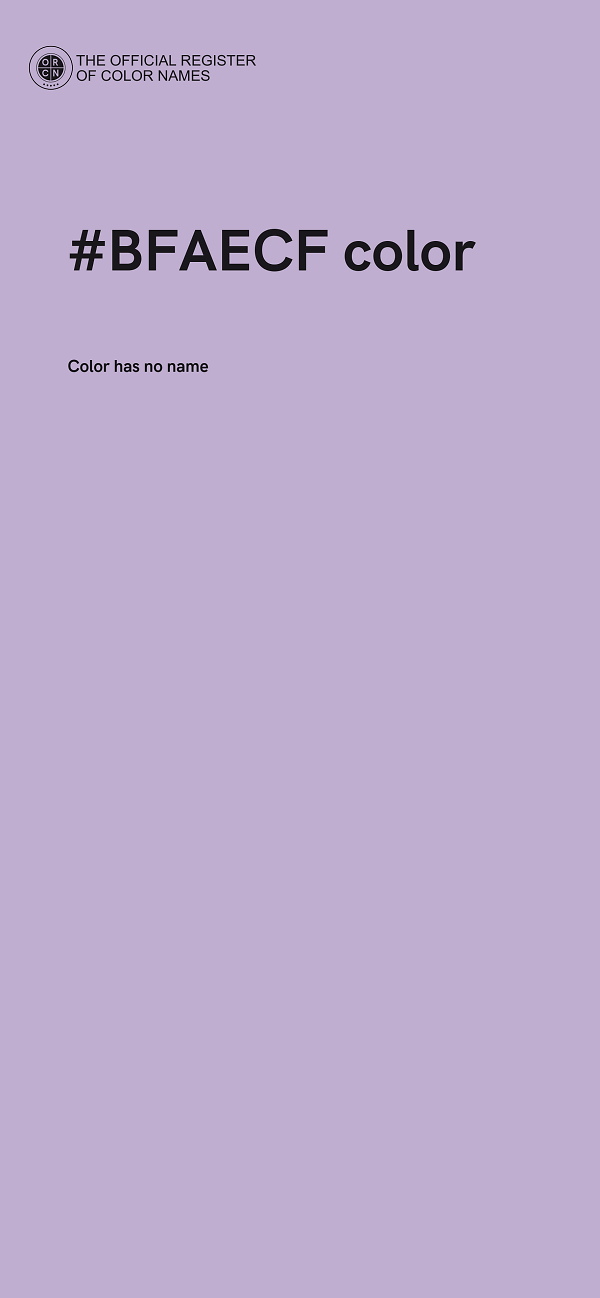 #BFAECF color image