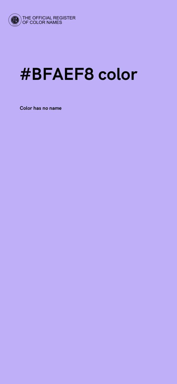 #BFAEF8 color image