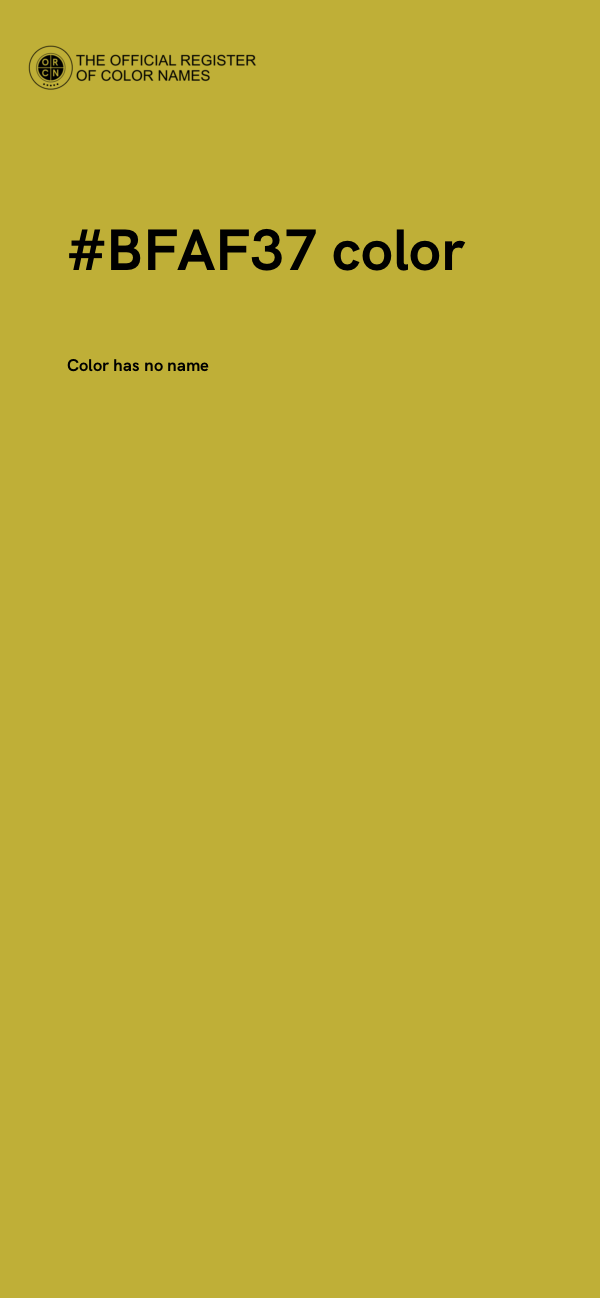 #BFAF37 color image