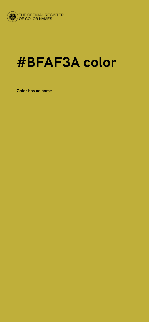 #BFAF3A color image