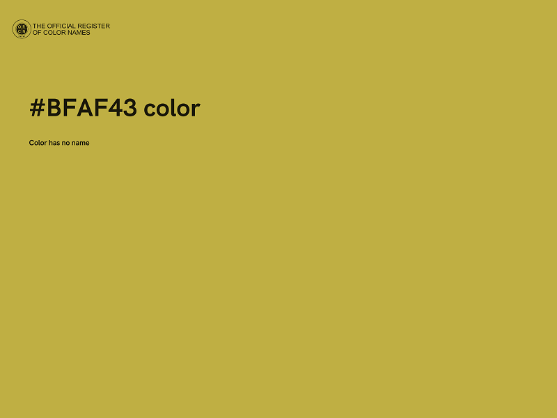 #BFAF43 color image