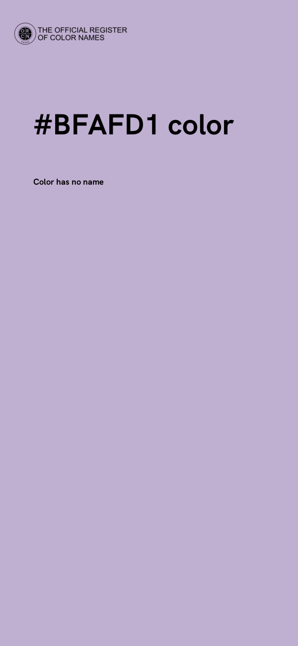 #BFAFD1 color image